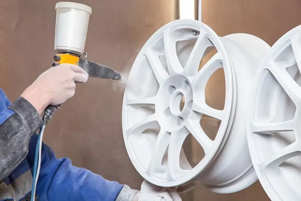 Powder coating surface finish