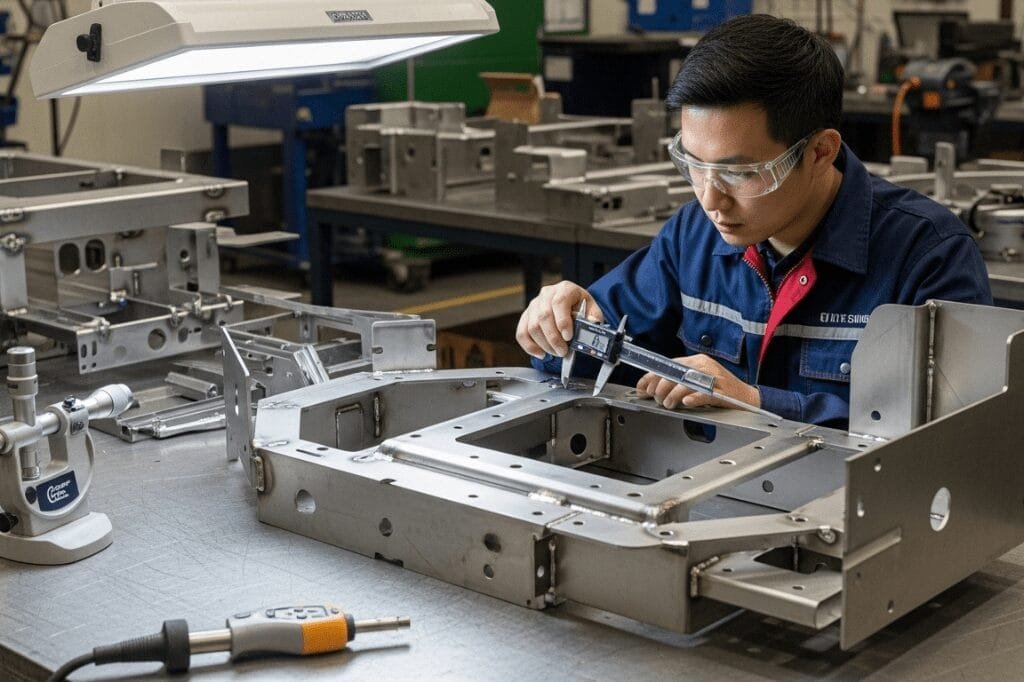 Sheet metal quality inspection