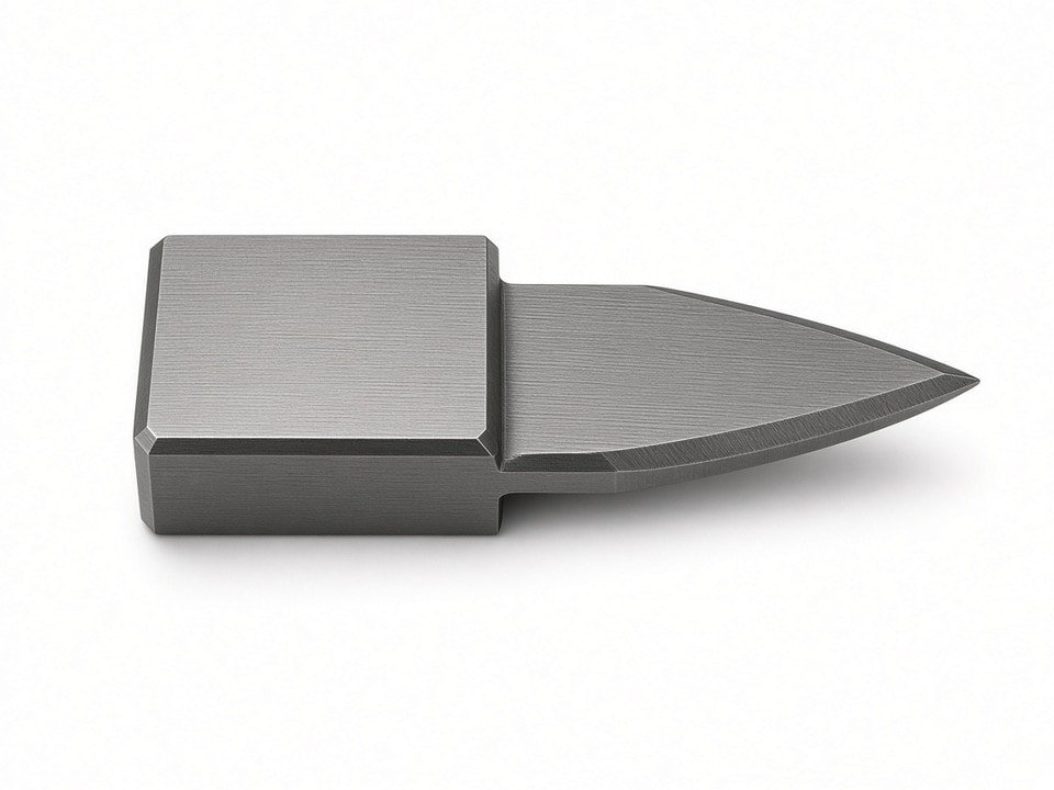 Machined O1 tool steel fixture component on a CNC machining workpiece